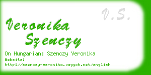 veronika szenczy business card